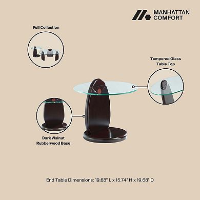 MANHATTAN COMFORT Artesia 2-pc. Coffee Table & End Table Set