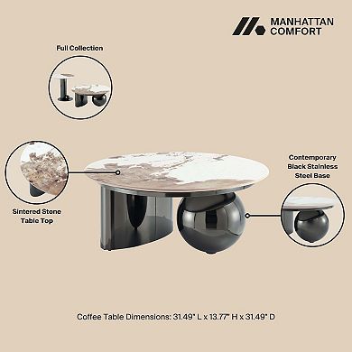 MANHATTAN COMFORT Laurel 2-pc. Coffee Table & End Table Set