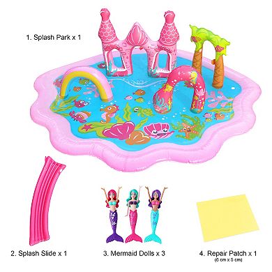 Banzai Mermaid Lagoon Splash Inflatable Water Play Center