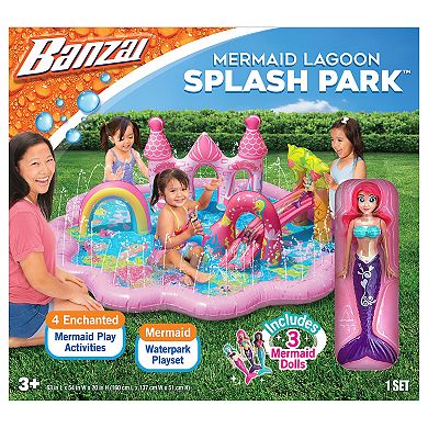 Banzai Mermaid Lagoon Splash Inflatable Water Play Center