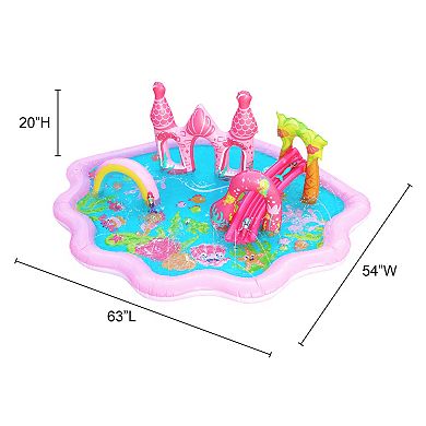 Banzai Mermaid Lagoon Splash Inflatable Water Play Center
