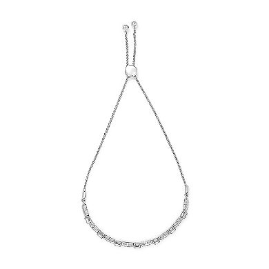Haus of Brilliance Sterling Silver 1/4 Carat T.W. Diamond Adjustable Bolo Bracelet