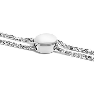 Haus of Brilliance Sterling Silver 1/4 Carat T.W. Diamond Adjustable Bolo Bracelet