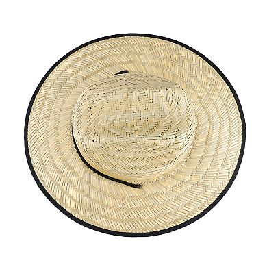 HeatEdge Wembley Men's Straw Lifeguard Hat with Adjustable Chin Strap