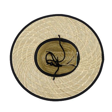 HeatEdge Wembley Men's Straw Lifeguard Hat with Adjustable Chin Strap