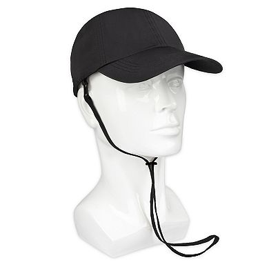 HeatEdge Men's Nylon Baseball Hat with Removable Neck Strap