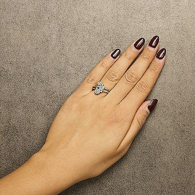 Haus of Brilliance Sterling Silver 1/2 Carat T.W. Diamond Scatter Composite Bypass Ring