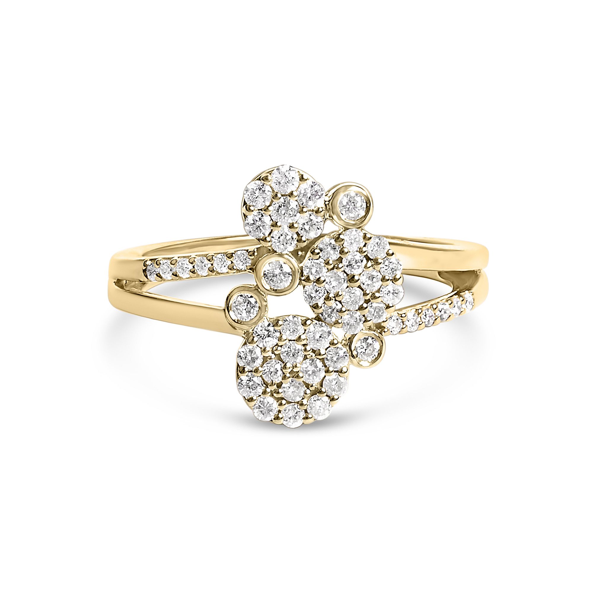 Haus of Brilliance Sterling Silver 1/2 Carat T.W. Diamond Scatter Composite