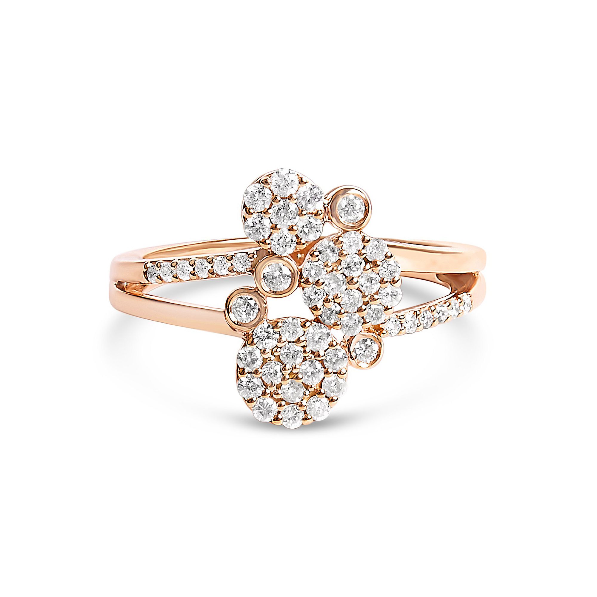 Haus of Brilliance Sterling Silver 1/2 Carat T.W. Diamond Scatter Composite