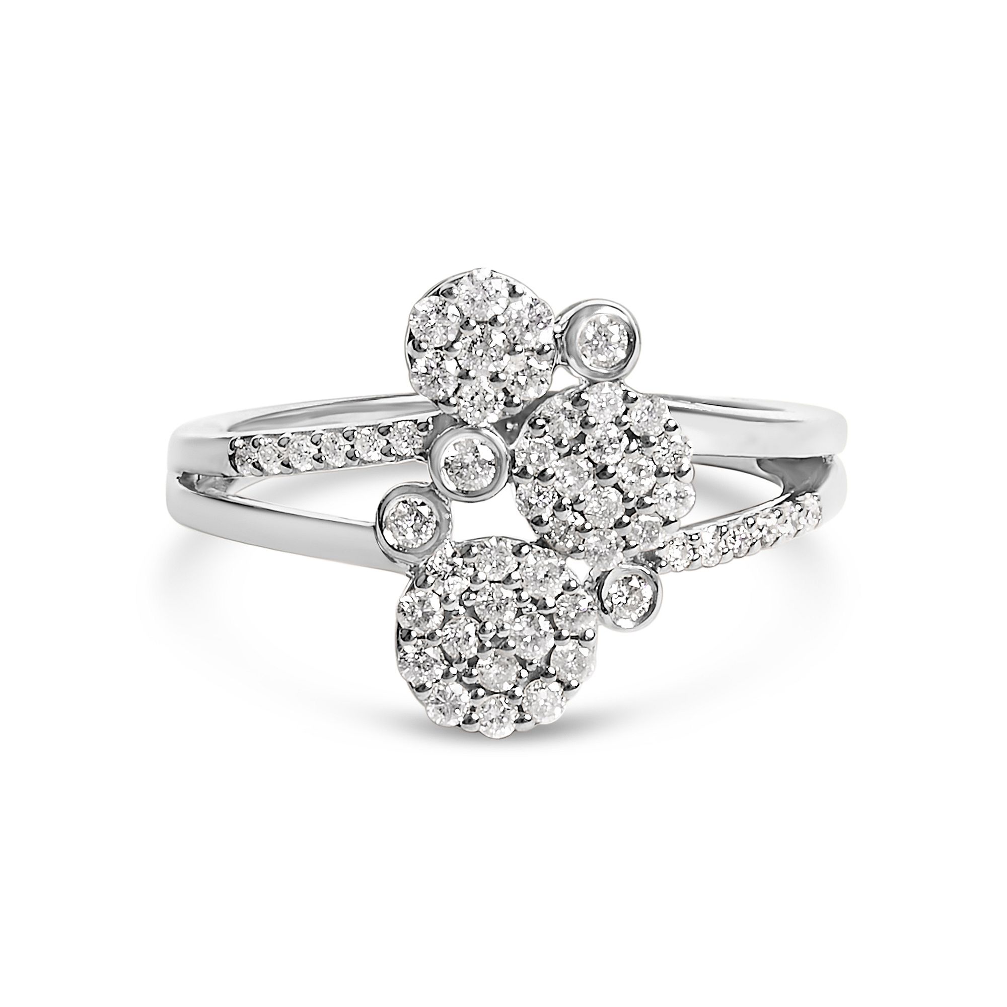 Haus of Brilliance Sterling Silver 1/2 Carat T.W. Diamond Scatter Composite