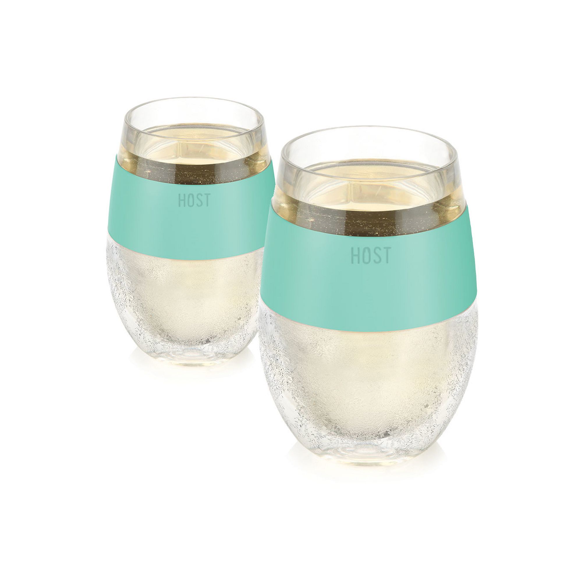 HOST Wine FREEZE Cooling Cup in Mint, Set of 2, Blue