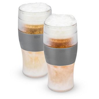 HOST Beer FREEZE Cooling Cup in Gray, Set of 2