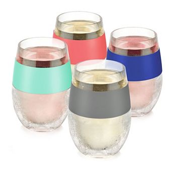 HOST Wine FREEZE Cooling Cup in Multicolor, Set of 4