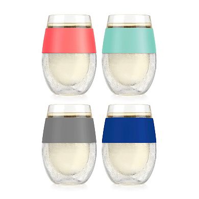 HOST Wine FREEZE Cooling Cup in Multicolor, Set of 4