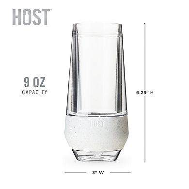 HOST Champagne FREEZE Cooling Cup in Glitter, Set of 4
