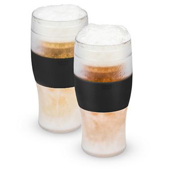 HOST Beer FREEZE Cooling Cup in Black, Set of 2