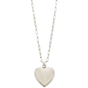 Karat Rush Sterling Silver Puff Heart Pendant Necklace