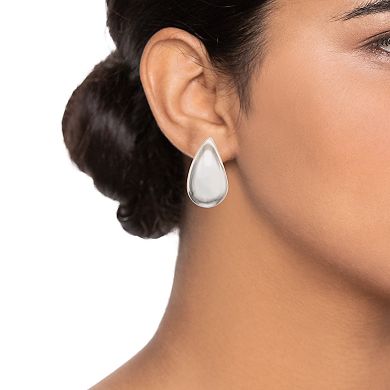 Karat Rush Sterling Silver Puff Teardrop Earrings