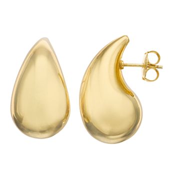 Karat Rush Sterling Silver Gold Tone Tear Drop Earrings
