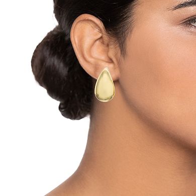 Karat Rush Sterling Silver Gold Tone Tear Drop Earrings