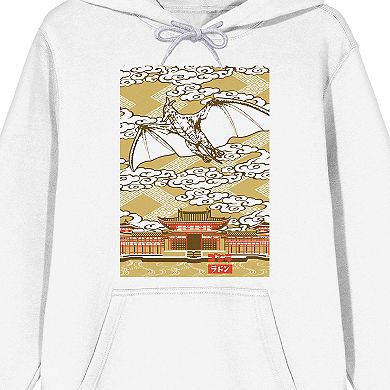 Men's Godzilla Rodan Flying Graphic Hoodie