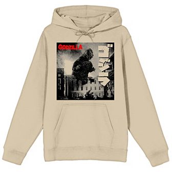 Men's Godzilla Half-Tone Movie Poster Graphic Hoodie