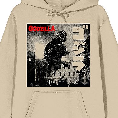 Men's Godzilla Half-Tone Movie Poster Graphic Hoodie