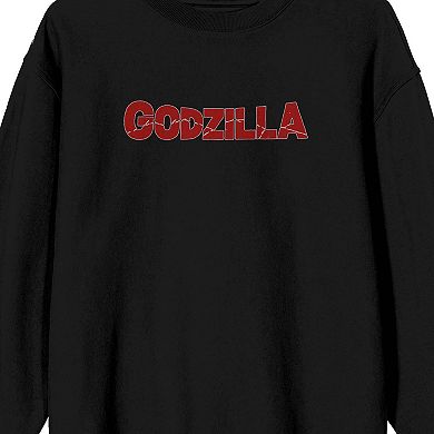 Men's Godzilla Key Art Crew Neck Long Sleeve Graphic Tee