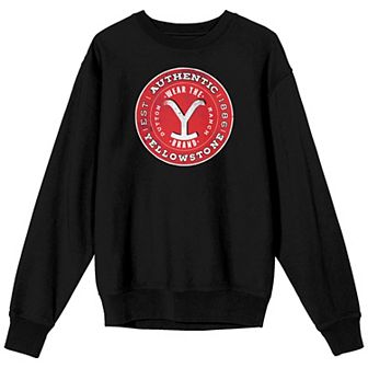 Men's Yellowstone Red Circle Logo Long Sleeve Graphic Tee