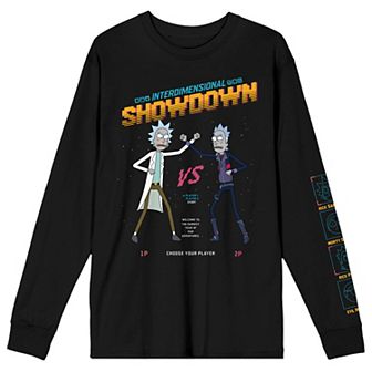 Men's Rick & Morty Interdimensional Showdown Long Sleeve Graphic Tee
