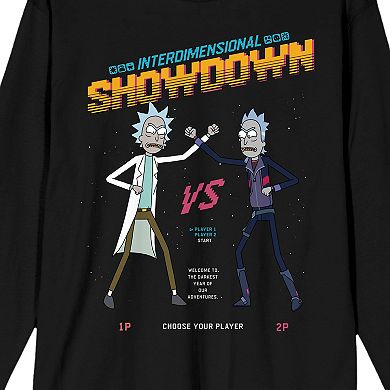 Men's Rick & Morty Interdimensional Showdown Long Sleeve Graphic Tee
