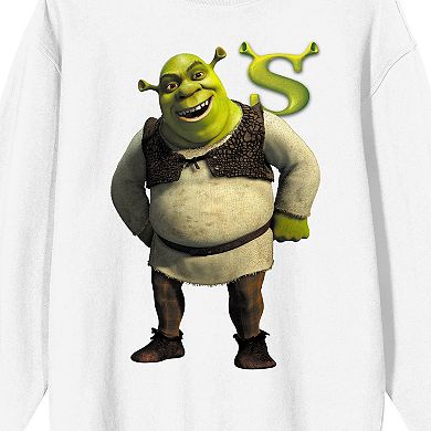 Men's Shrek Pose Long Sleeve Graphic Tee