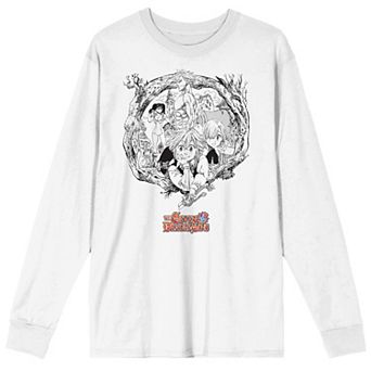 Men's Seven Deadly Sins Manga Long Sleeve Graphic Tee