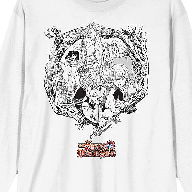 Men's Seven Deadly Sins Manga Long Sleeve Graphic Tee