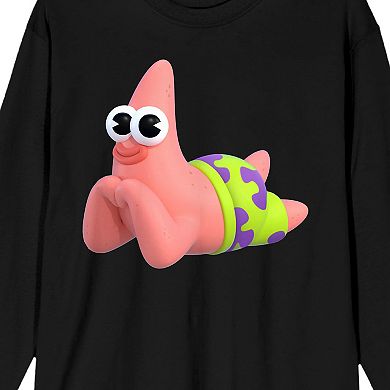 Men's SpongeBob SquarePants Eyes Long Sleeve Graphic Tee