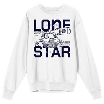 Men's Lone Star Beer Armadillo Drinking Long Sleeve Graphic Tee