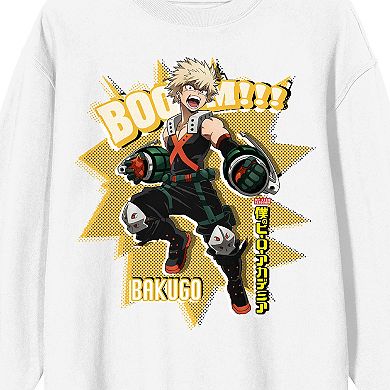 Men's My Hero Academia Bakugo Boom Long Sleeve Graphic Tee