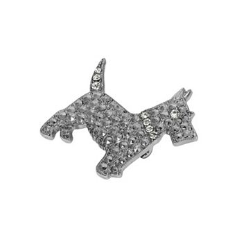 1928 Crystal Scottish Terrier Pin