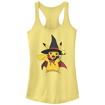 Juniors' Pokemon Pikachu Dressed As A Witch Racerback Tank Top