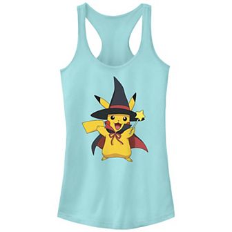 Juniors' Pokemon Pikachu Dressed As A Witch Racerback Tank Top