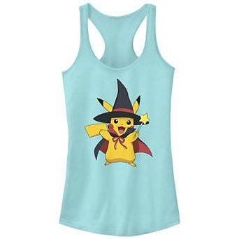 Juniors' Pokemon Pikachu Dressed As A Witch Racerback Tank Top