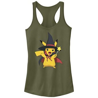 Juniors' Pokemon Pikachu Dressed As A Witch Racerback Tank Top