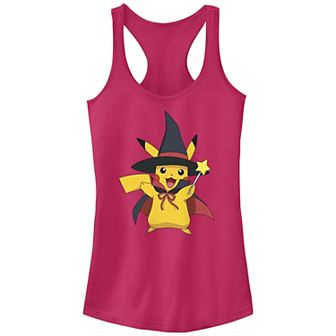 Juniors' Pokemon Pikachu Dressed As A Witch Racerback Tank Top