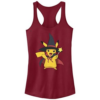 Juniors' Pokemon Pikachu Dressed As A Witch Racerback Tank Top