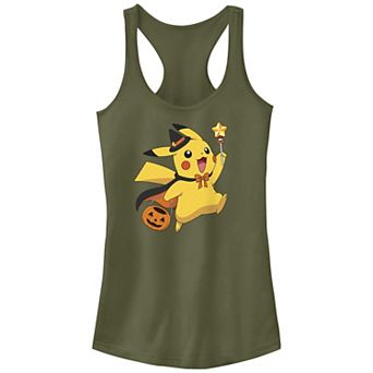 Juniors' Pokemon Pikachu Trick Or Treating Racerback Tank Top