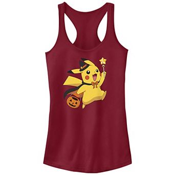 Juniors' Pokemon Pikachu Trick Or Treating Racerback Tank Top