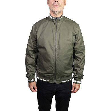 Men's The Bowery Cotton Bomber Jacket with Varsity Rib