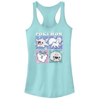 Juniors' Pokemon Ice Block Characters Racerback Tank Top