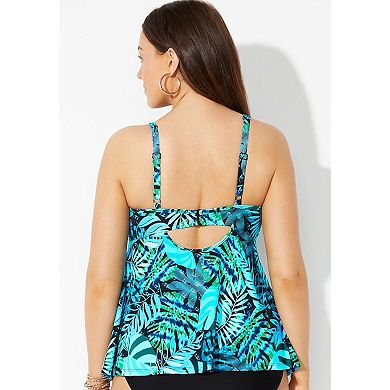 Swimsuits for All Women's Bra Sized Crochet Underwire Tankini Top