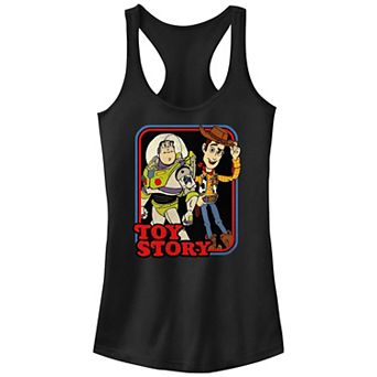 Disney / Pixar's Toy Story Buzz Lightyear And Woody Poster Juniors' Racerback Tank Top